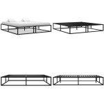 Vidaxl - cadre de lit sans matelas noir m�tal 140x200 cm - cadre de lit - lit double - lit metal - literie ...