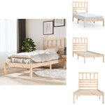 Vidaxl - cadre de lit sans matelas 90x190 cm bois de pin massif - cadre de lit - lit simple - bois massif ...
