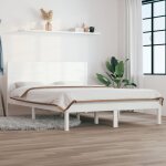 Vidaxl - cadre de lit sans matelas blanc 140x190 cm bois de pin massif