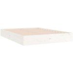 Cadre de lit sans matelas blanc bois massif 140x200 cm vidaxl Cadre de lit sans matelas blanc bois massif 140x200 cm vidaxl