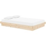 Vidaxl - lit double, cadre de lit bois massif 120x190 cm petit double