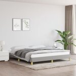 Cadre de lit sans matelas gris clair 180x200 cm tissu vidaxl