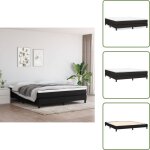 Vidaxl - cadre de lit sans matelas noir 180x200 cm tissu - cadre de lit - lit double - lit noir - literie ...