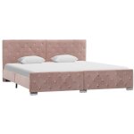 Vidaxl - cadre de lit sans matelas rose velours 180x200 cm