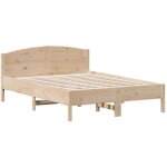 Cadre de lit sans matelas 140x190 cm bois de pin massif vidaxl