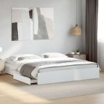 Cadre de lit avec tiroirs sans matelas blanc 180x200 cm vidaxl Cadre de lit avec tiroirs sans matelas blanc 180x200 cm vidaxl