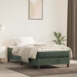 Sommier � ressorts de lit vert fonc� 90x200 cm velours