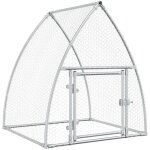 Cage pour poules argent 100x105x120 cm acier galvanis vidaxl