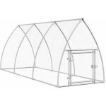 Cage pour poules argenté 300x105x120 cm acier galvanisé - vidaxl Cage pour poules argenté 300x105x120 cm acier galvanisé - vidaxl