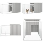 Cage pour poules gris 200x91x100 cm acier galvanisé - cages pour poules - poulaillers - abri pour oiseaux ... Cage pour poules gris 200x91x100 cm acier galvanisé - cages pour poules - poulaillers - abri pour oiseaux ...
