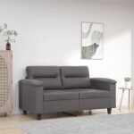 Vidaxl - canapé à 2 places gris 120 cm similicuir Vidaxl - canapé à 2 places gris 120 cm similicuir