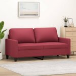 Vidaxl - canap� � 2 places rouge bordeaux 140 cm similicuir