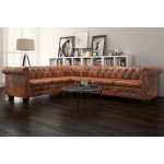 Vidaxl - canapé d'angle chesterfield 6 places cuir artificiel marron Vidaxl - canapé d'angle chesterfield 6 places cuir artificiel marron