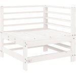 Vidaxl - canap d'angle de jardin blanc bois de pin massif
