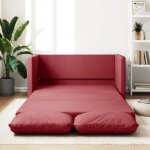 Vidaxl - canap� - lit 2 en 1 rouge bordeaux 112x174x55 cm similicuir