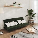Canap� - lit � 2 places vert fonc� velours vidaxl40443