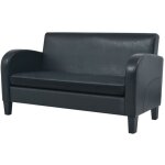 Vidaxl - canap� de style r�tro avec 2 accoudoirs arrondis en noir comme