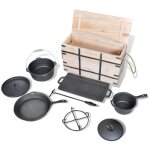 Lot de casseroles batterie de cuisine 9 pcs vidaxl
