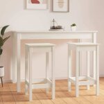 Vidaxl - chaises de bar lot de 2 blanc 40x40x78 cm bois de pin solide