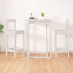 Vidaxl - chaises de bar lot de 2 blanc 40x41, 5x112 cm bois de pin solide