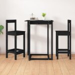 Chaises de bar lot de 2 noir 40x41, 5x112 cm bois de pin solide vidaxl