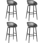 Vidaxl - chaises de bar lot de 4 gris