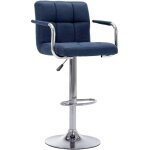 Vidaxl - chaise de bar bleu tissu