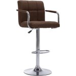 Vidaxl - chaise de bar marron tissu