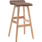 Vidaxl - chaise de bar taupe tissu
