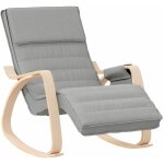 Chaise  bascule gris clair tissu