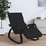 Vidaxl - chaise � bascule noir tissu