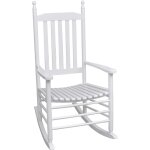 Chaise  bascule avec sige incurv blanc bois