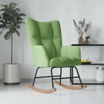 Chaise � bascule vert clair velours