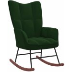 Chaise à bascule vert foncé velours vidaxl Chaise à bascule vert foncé velours vidaxl