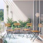 Vidaxl - chaises de bistro pliables 4 pcs bois d'acacia massif