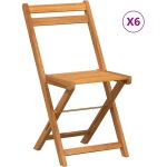 Vidaxl - chaises de bistrot pliantes lot de 6 bois d'acacia solide