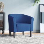 Chaise cabriolet bleu tissu vidaxl