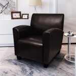 Chaise de canap marron fonc similicuir