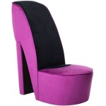 Vidaxl - chaise en forme de chaussure � talon haut violet velours