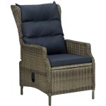 Vidaxl - chaise inclinable de jardin avec coussins r�sine tress�e marron