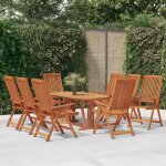 Vidaxl - chaises de jardin pliables 8 pcs bois d'eucalyptus massif