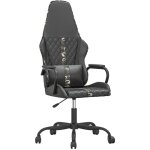 Chaise de jeu noir et camouflage similicuir vidaxl