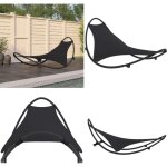 Vidaxl - chaise longue � bascule avec roues acier et textil�ne noir - chaise longue - fauteuil de jardin ...