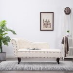 Vidaxl - chaise longue blanc cr�me similicuir