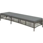 Vidaxl - chaise longue avec coussin r�sine tress�e gris