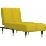 Vidaxl - chaise longue jaune velours