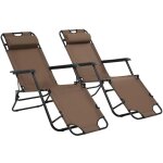 Furniture limited - chaises longues pliables 2 pcs avec
