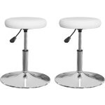 Vidaxl - chaises à manger lot de 2 blanc similicuir Vidaxl - chaises à manger lot de 2 blanc similicuir