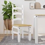 Vidaxl - chaises � manger lot de 2 corona blanc bois massif de pin