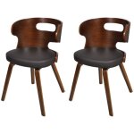 Vidaxl - chaises � manger lot de 2 marron similicuir